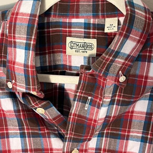 Gitman brothers mens red flannel - Picture 2 of 4